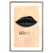 Poster Sweet Silence - English text and black glossy lips 125722 additionalThumb 17