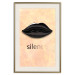 Poster Sweet Silence - English text and black glossy lips 125722 additionalThumb 27