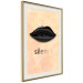 Poster Sweet Silence - English text and black glossy lips 125722 additionalThumb 2