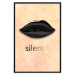 Poster Sweet Silence - English text and black glossy lips 125722 additionalThumb 15