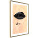 Poster Sweet Silence - English text and black glossy lips 125722 additionalThumb 6