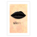 Poster Sweet Silence - English text and black glossy lips 125722 additionalThumb 20