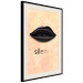 Poster Sweet Silence - English text and black glossy lips 125722 additionalThumb 3