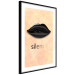 Poster Sweet Silence - English text and black glossy lips 125722 additionalThumb 13