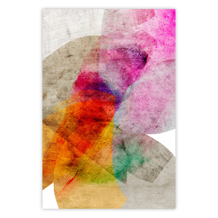 Wall Poster Kaleidoscope - abstract composition of multicolored fabric texture 127522