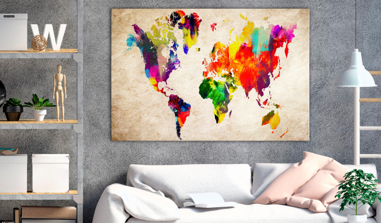 Large canvas print World in Watercolours [Large Format] 128622 additionalImage 6