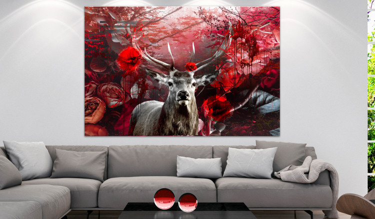 Large canvas print Purple Deer [Large Format] 131522 additionalImage 6