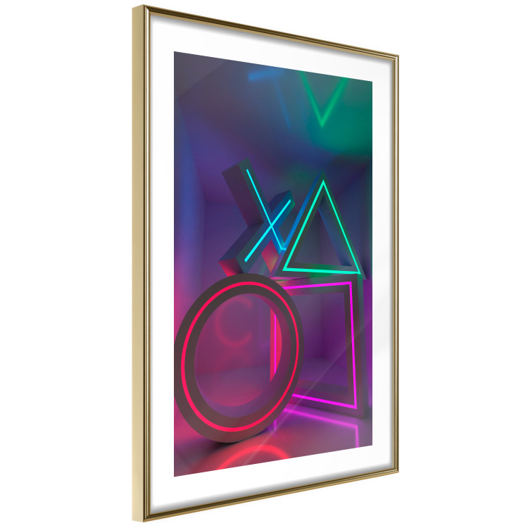Wall Poster Winning Zone - geometric figures with colorful neon inserts 131922 additionalImage 7