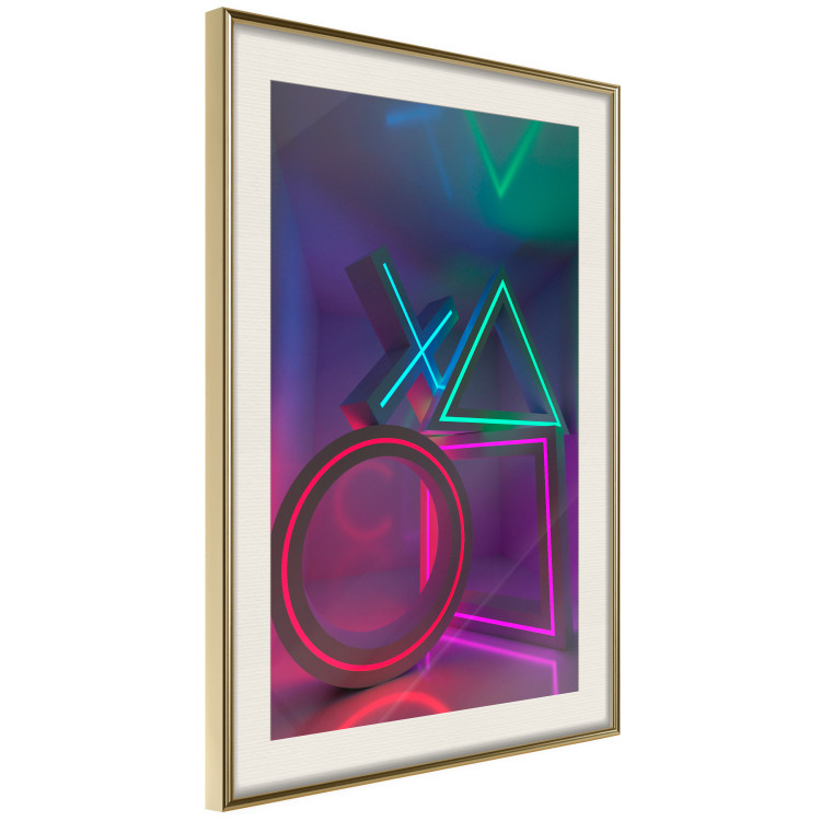 Wall Poster Winning Zone - geometric figures with colorful neon inserts 131922 additionalImage 3