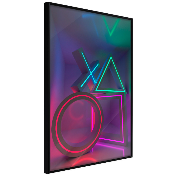 Wall Poster Winning Zone - geometric figures with colorful neon inserts 131922 additionalImage 13