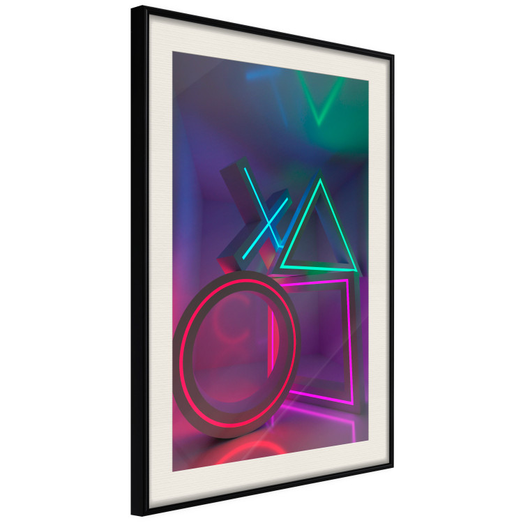 Wall Poster Winning Zone - geometric figures with colorful neon inserts 131922 additionalImage 2