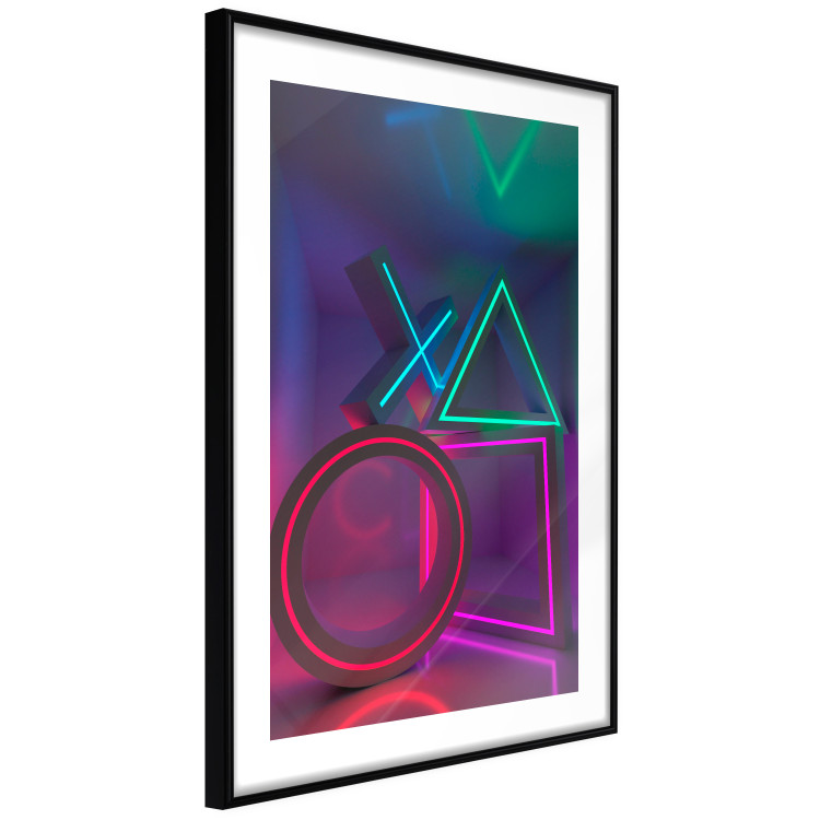 Wall Poster Winning Zone - geometric figures with colorful neon inserts 131922 additionalImage 6