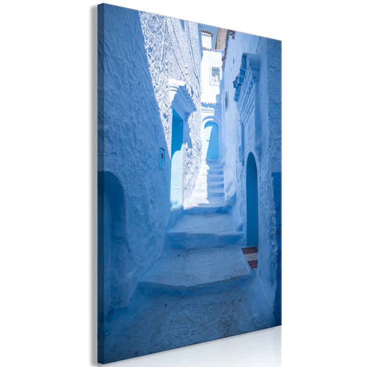 Canvas Print Architecture of Blue (1-piece) Vertical - Arab stairs in Morocco 134722 additionalImage 2