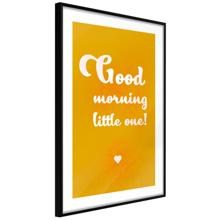 Wall Poster Good Morning Little One - white English text on a yellow background 135722 additionalImage 16