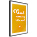 Wall Poster Good Morning Little One - white English text on a yellow background 135722 additionalThumb 11