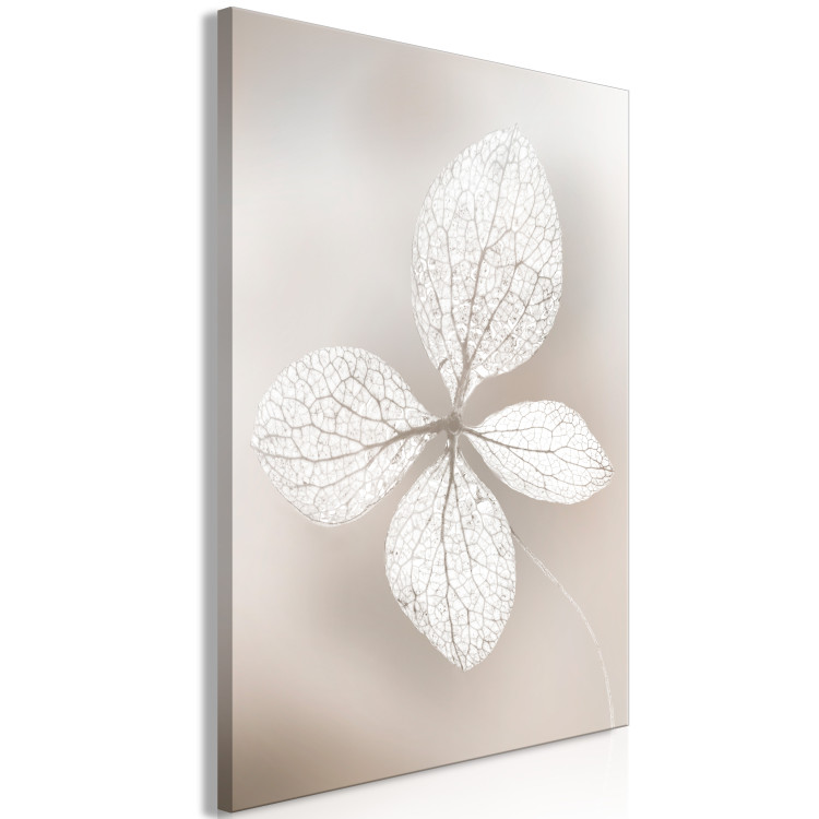 Canvas Art Print Lacy Beauty (1-piece) Vertical - white leaves in boho motif 135822 additionalImage 2