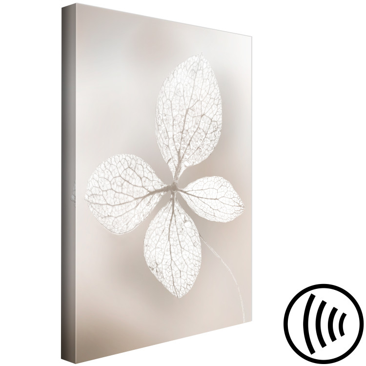 Canvas Art Print Lacy Beauty (1-piece) Vertical - white leaves in boho motif 135822 additionalImage 6