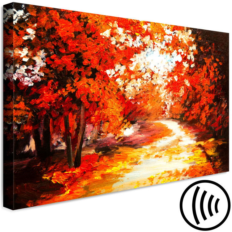 Canvas Art Print Autumnal Road Between Trees - Impressionistic Landscape 135922 additionalImage 6
