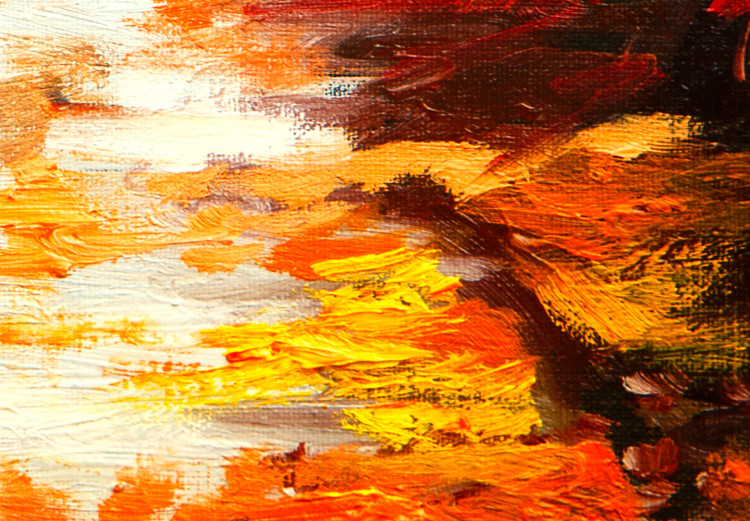 Canvas Art Print Autumnal Road Between Trees - Impressionistic Landscape 135922 additionalImage 4