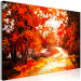 Canvas Art Print Autumnal Road Between Trees - Impressionistic Landscape 135922 additionalThumb 2