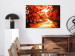Canvas Art Print Autumnal Road Between Trees - Impressionistic Landscape 135922 additionalThumb 3