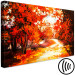 Canvas Art Print Autumnal Road Between Trees - Impressionistic Landscape 135922 additionalThumb 6