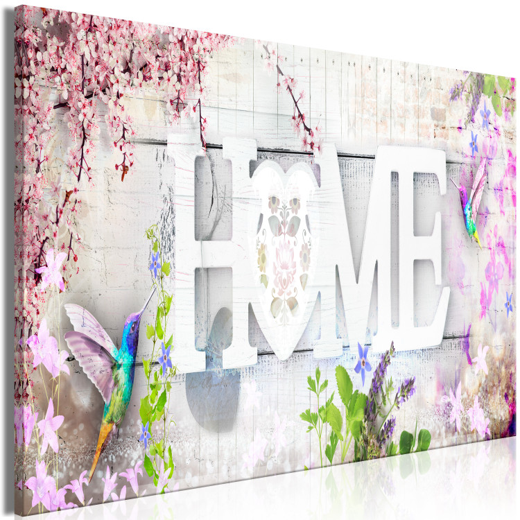 Large canvas print Home and Hummingbirds - Pink [Large Format] 137622 additionalImage 3