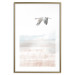Poster Crane Flight - landscape of a bird flying against a white sky in a watercolor motif 137922 additionalThumb 12