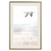 Poster Crane Flight - landscape of a bird flying against a white sky in a watercolor motif 137922 additionalThumb 17