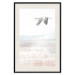 Poster Crane Flight - landscape of a bird flying against a white sky in a watercolor motif 137922 additionalThumb 18