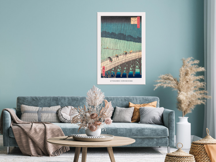 Canvas Rain on the Bridge (1-piece) Vertical - Asia in stormy landscape 142422 additionalImage 3