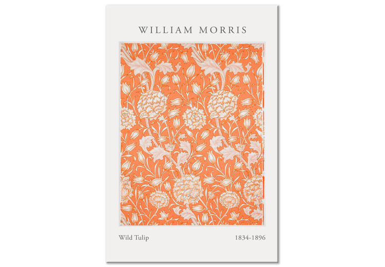 Canvas Art Print William Morris Tulips (1-piece) Vertical - floral composition 142822
