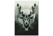 Canvas Print Green Deer and Forest (1-piece) Vertical - geometric abstraction 143722