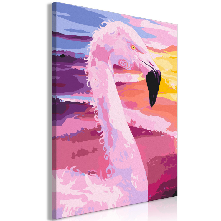 Paint by number Candy Flamingo - Pink Bird on a Colorful Expressive Background 144622 additionalImage 4