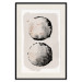 Wall Poster Two Moons - Expressive Circles in Beige and Black Tones 145322 additionalThumb 20