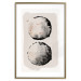 Wall Poster Two Moons - Expressive Circles in Beige and Black Tones 145322 additionalThumb 22