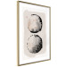 Wall Poster Two Moons - Expressive Circles in Beige and Black Tones 145322 additionalThumb 2