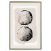 Wall Poster Two Moons - Expressive Circles in Beige and Black Tones 145322 additionalThumb 21
