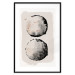 Wall Poster Two Moons - Expressive Circles in Beige and Black Tones 145322 additionalThumb 23