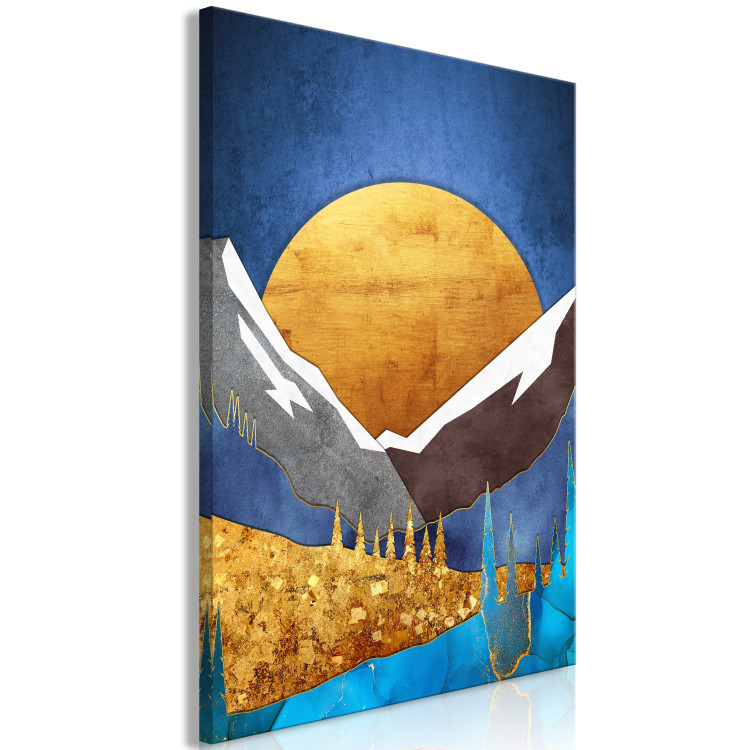 Canvas Print Great Shine - Graphics With Mountains Against the Backdrop of a Great Sunset 145522 additionalImage 2
