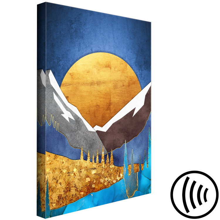 Canvas Print Great Shine - Graphics With Mountains Against the Backdrop of a Great Sunset 145522 additionalImage 6