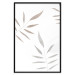 Poster Watercolor Leaves - Gray and Brown Painted Plants on a White Background 146322 additionalThumb 17