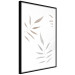 Poster Watercolor Leaves - Gray and Brown Painted Plants on a White Background 146322 additionalThumb 8