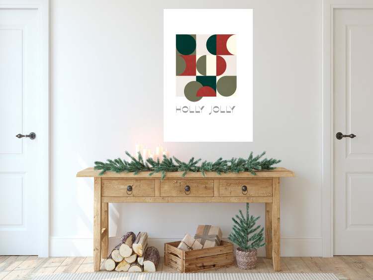 Wall Poster Holly Jolly - Geometric Shapes in Festive Colors 148022 additionalImage 12