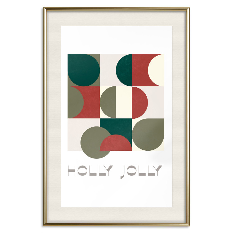 Wall Poster Holly Jolly - Geometric Shapes in Festive Colors 148022 additionalImage 25