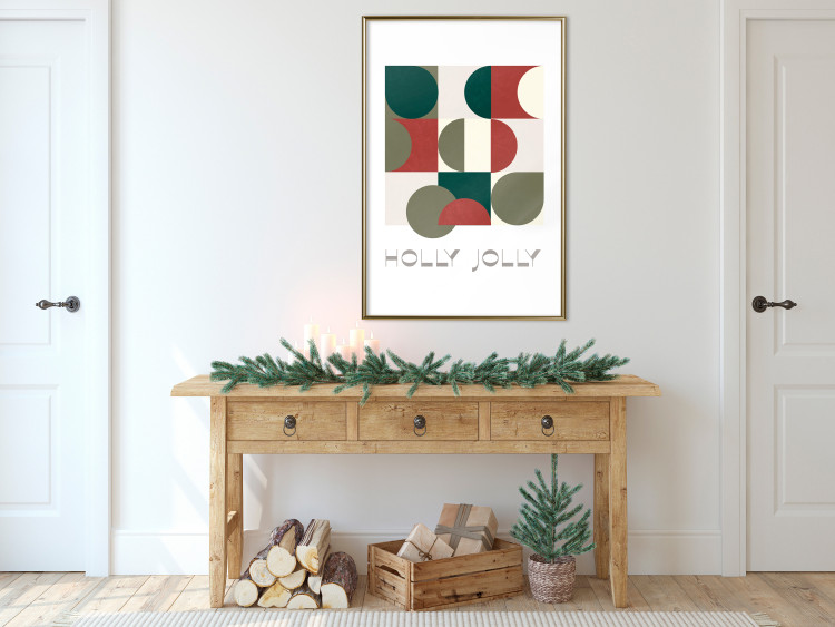 Wall Poster Holly Jolly - Geometric Shapes in Festive Colors 148022 additionalImage 13