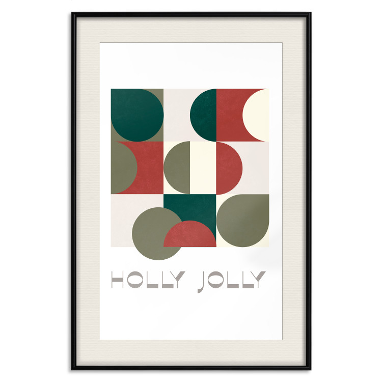Wall Poster Holly Jolly - Geometric Shapes in Festive Colors 148022 additionalImage 27