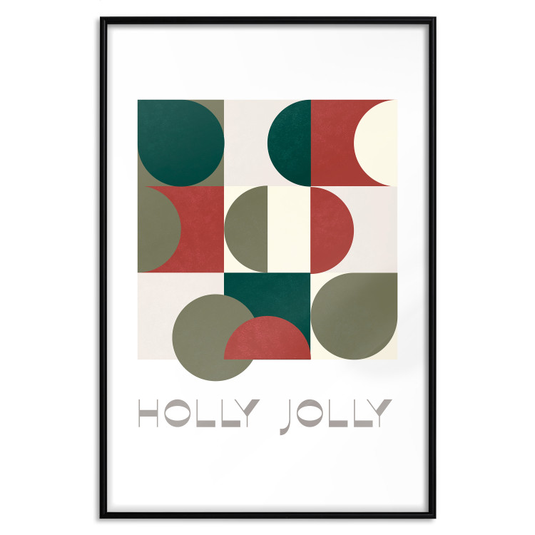 Wall Poster Holly Jolly - Geometric Shapes in Festive Colors 148022 additionalImage 22