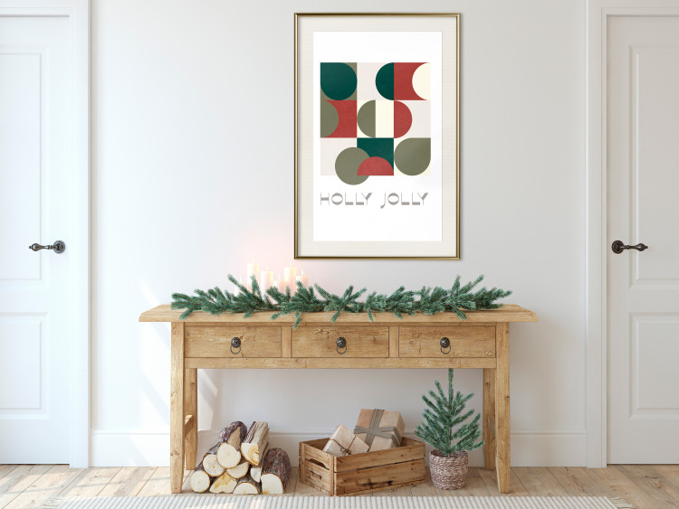 Wall Poster Holly Jolly - Geometric Shapes in Festive Colors 148022 additionalImage 17