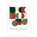 Wall Poster Holly Jolly - Geometric Shapes in Festive Colors 148022